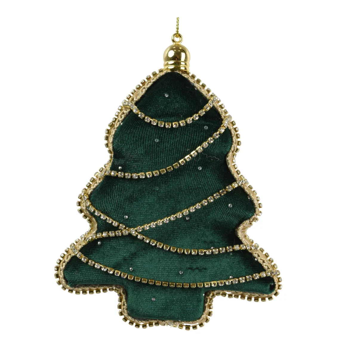 Addobbi natalizi (H14 cm) Albero di Natale e Diamanti Verde e oro