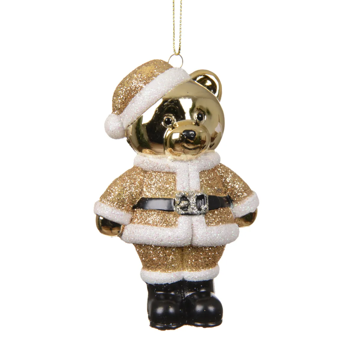 Addobbi natalizi sospeso (H11 cm) Teddy Gold Dorato