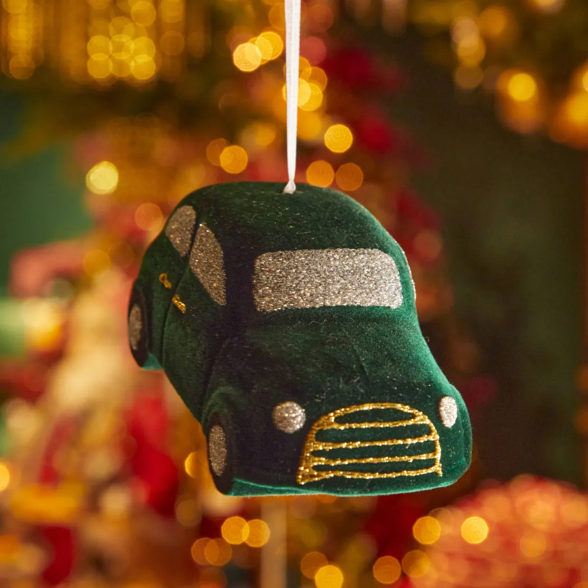 Addobbi natalizi (H9 cm) Velvet auto Verde abete