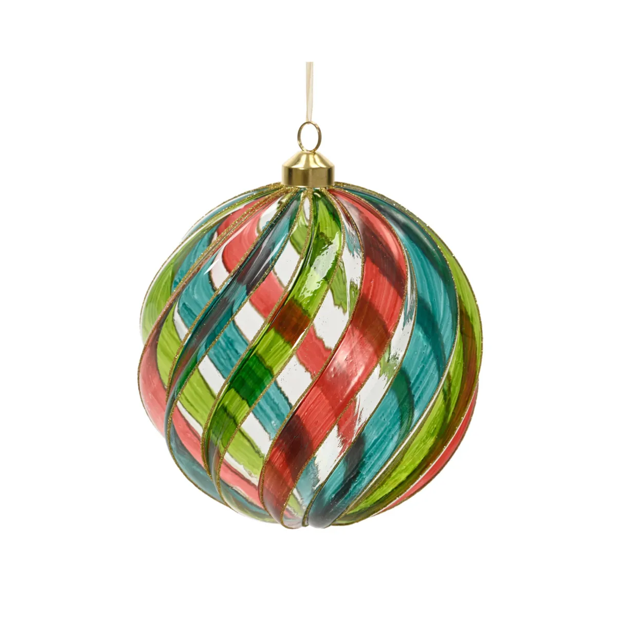 Pallina di natale in vetro (D150 mm) Volute Multicolore