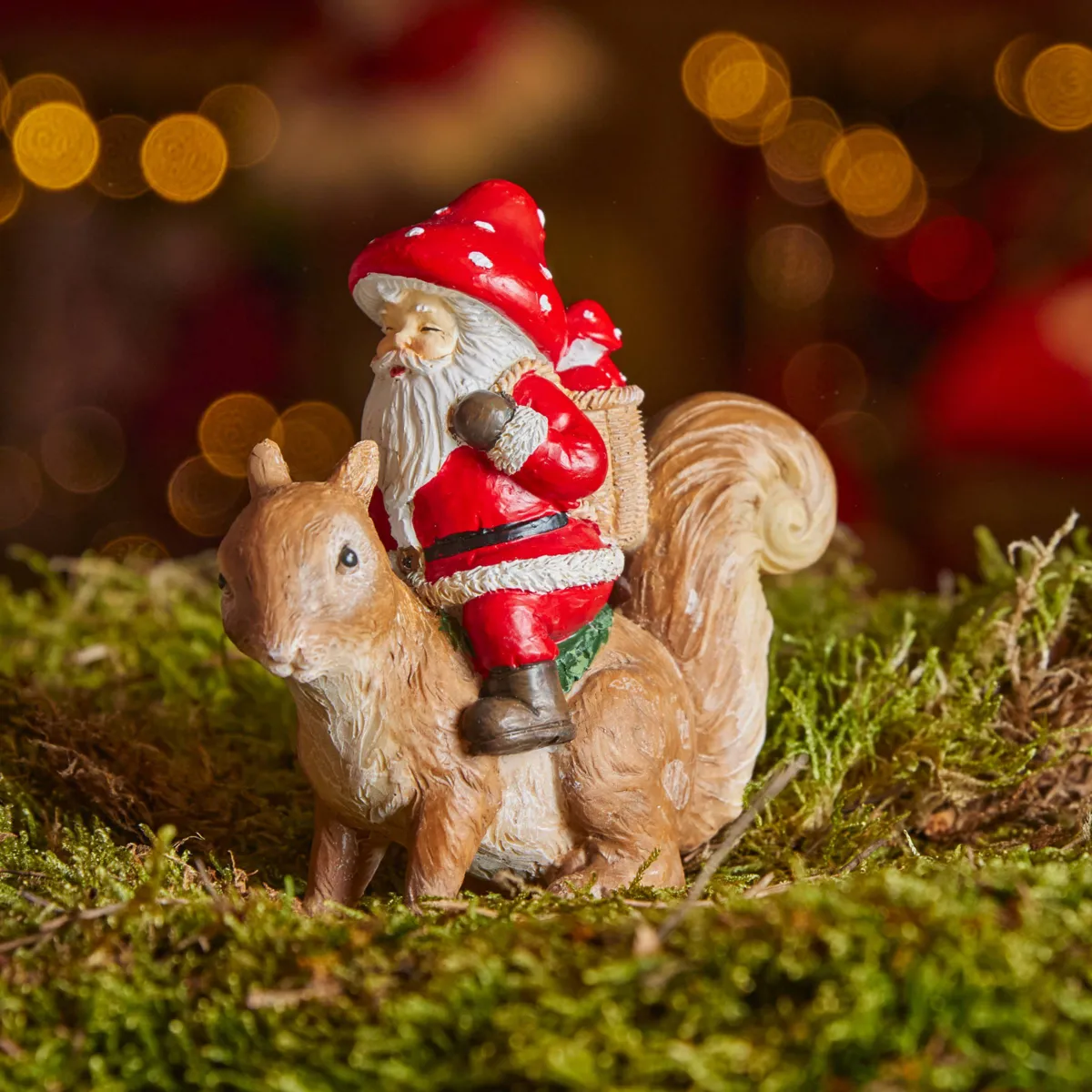 Babbo Natale decorativo (H11 cm) Uccello Piumaio Rosso