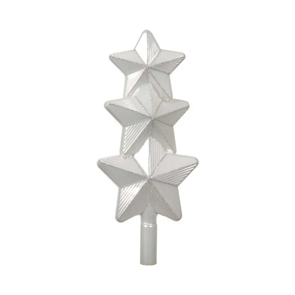 Cimiero per albero in vetro Stelle Boreali Bianco