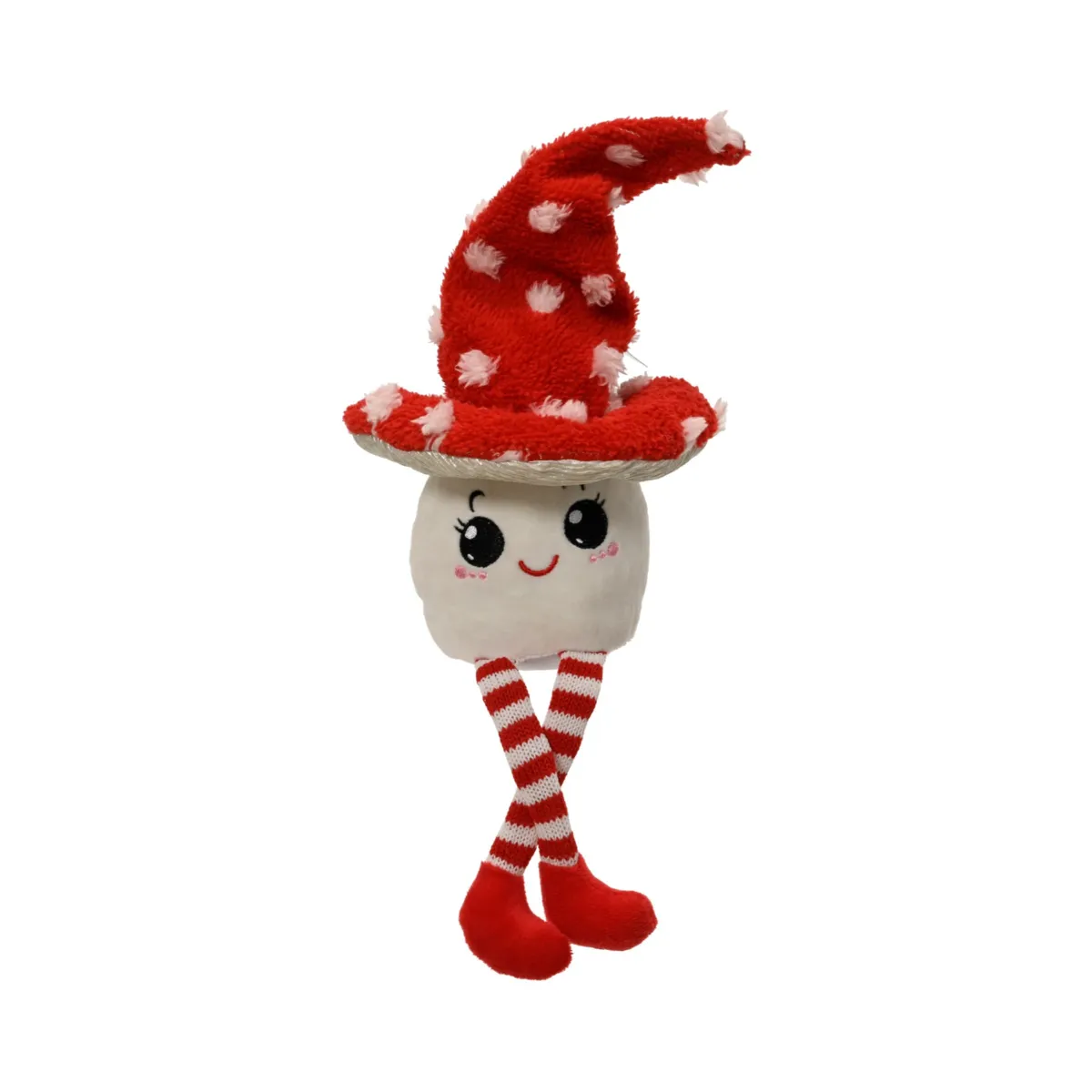 Fungo di Natale gambe flessibili (H38 cm) Prosper Rosso