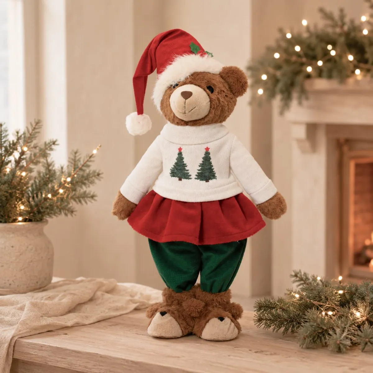 Orso natalizio decorativo (H60 cm) Simone coquette Multicolore