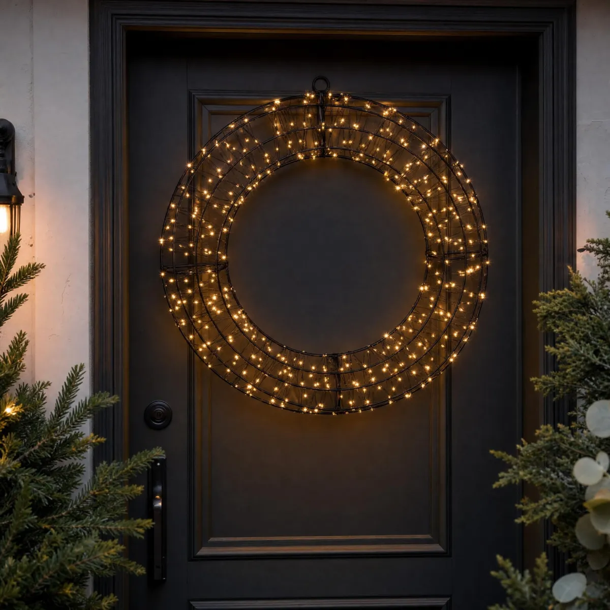 Ghirlanda natalizia luminosa 720 LED (D50 cm) Star Flash scintillante Bianco caldo