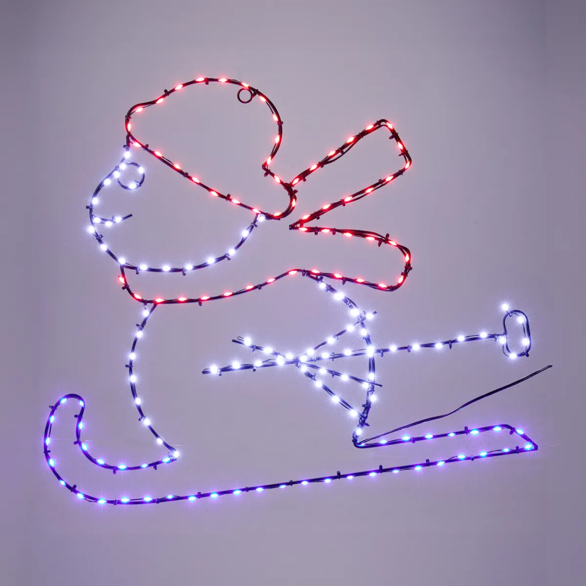 Palla di neve luminosa 172 LED (H45 cm) Ski Flash Multicolore