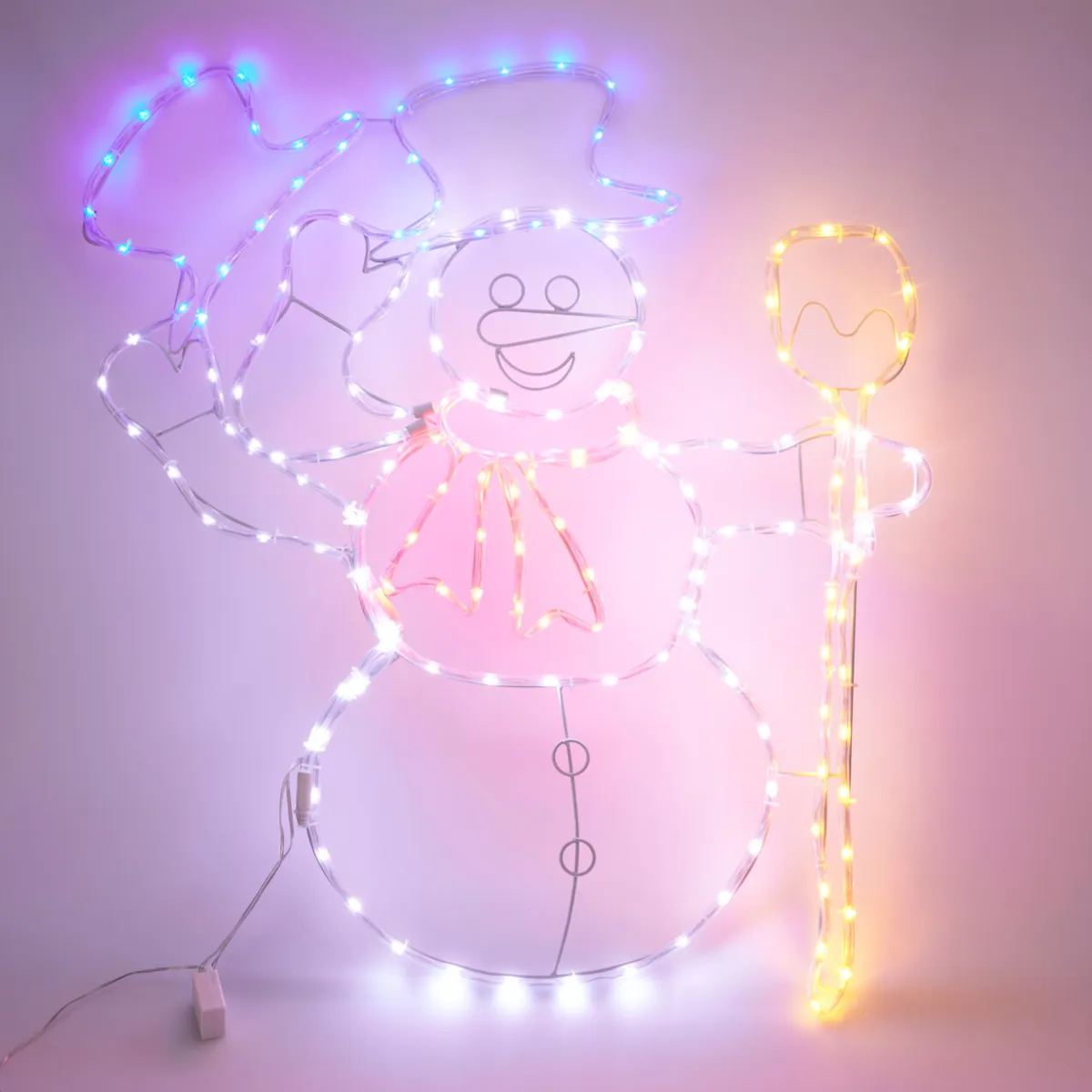 Palla di neve animata e luminosa 166 LED (H83 cm) Billy Multicolore