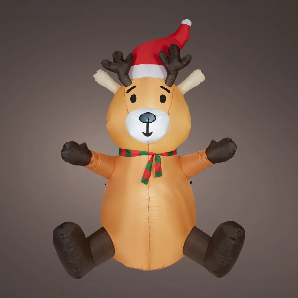 Renna luminosa e gonfiabile (H180 cm) Happy Bianco freddo