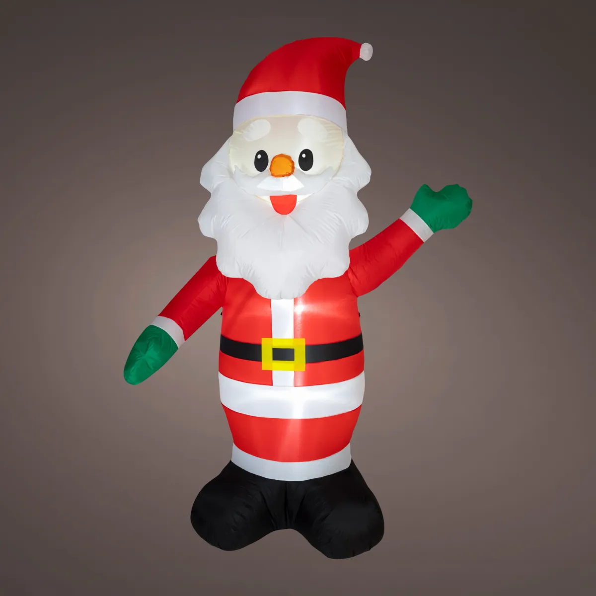 Grande Renna luminosa gonfiabile (H245 cm) Happy Bianco freddo