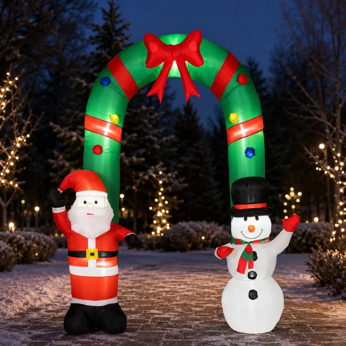 Arco gonfiabile e luminosa (H245 cm) Family Bianco freddo