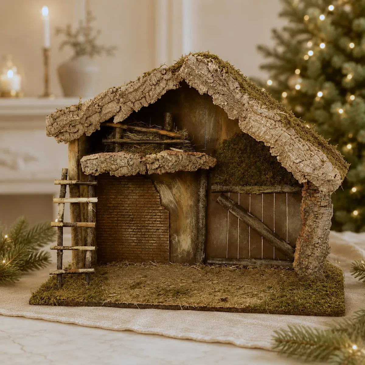 Crèche de Noël vide Saint-Melchior