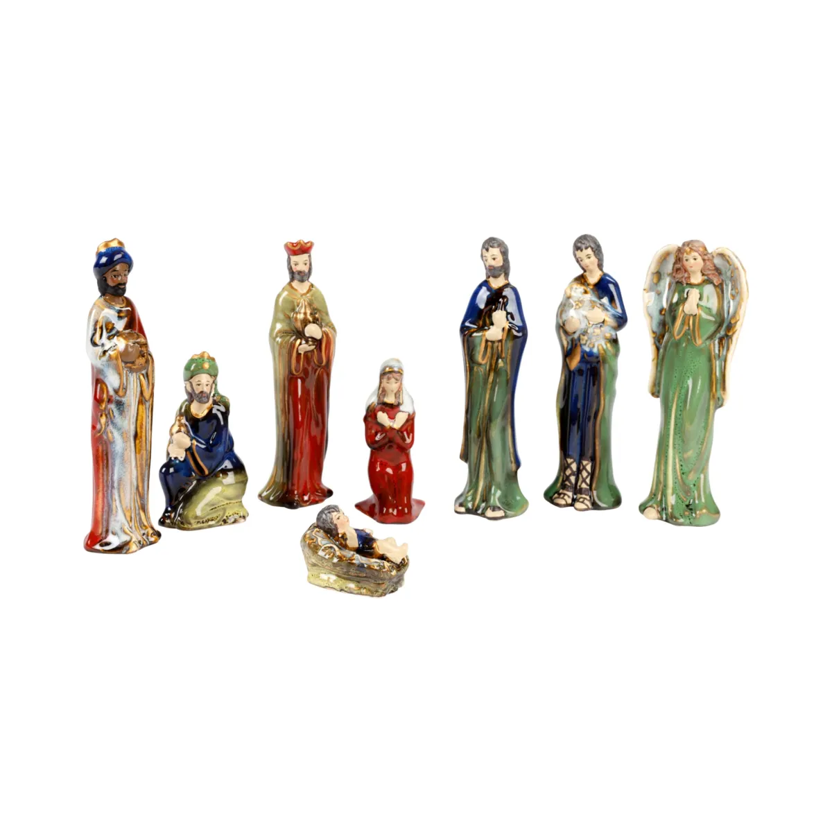 Le 8 statuine in porcellana (H13 cm) di Mahault