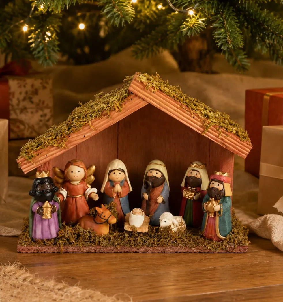 Crèche de Noël complète (H19 cm) Sainte-Émilia