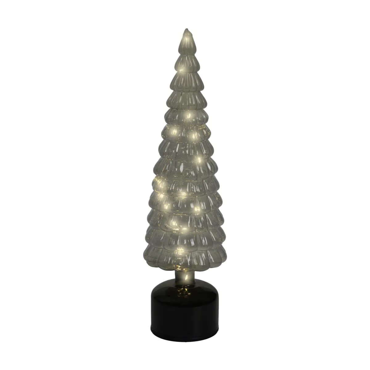 Albero luminoso rotante in vetro (H39 cm) Effetto flash eterno Verde
