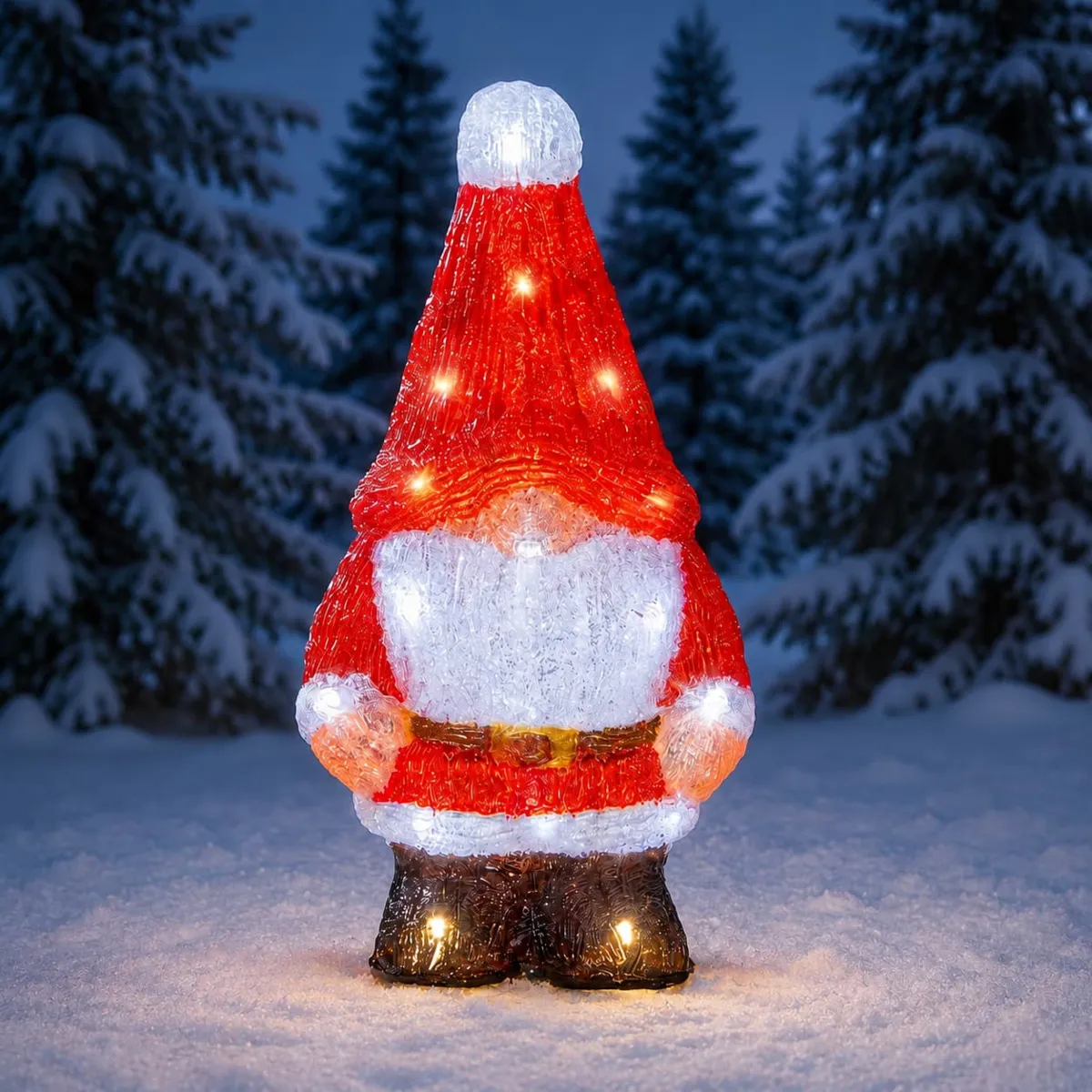 Folletto luminoso a pile 20 LED (H30 cm) Gully Bianco freddo