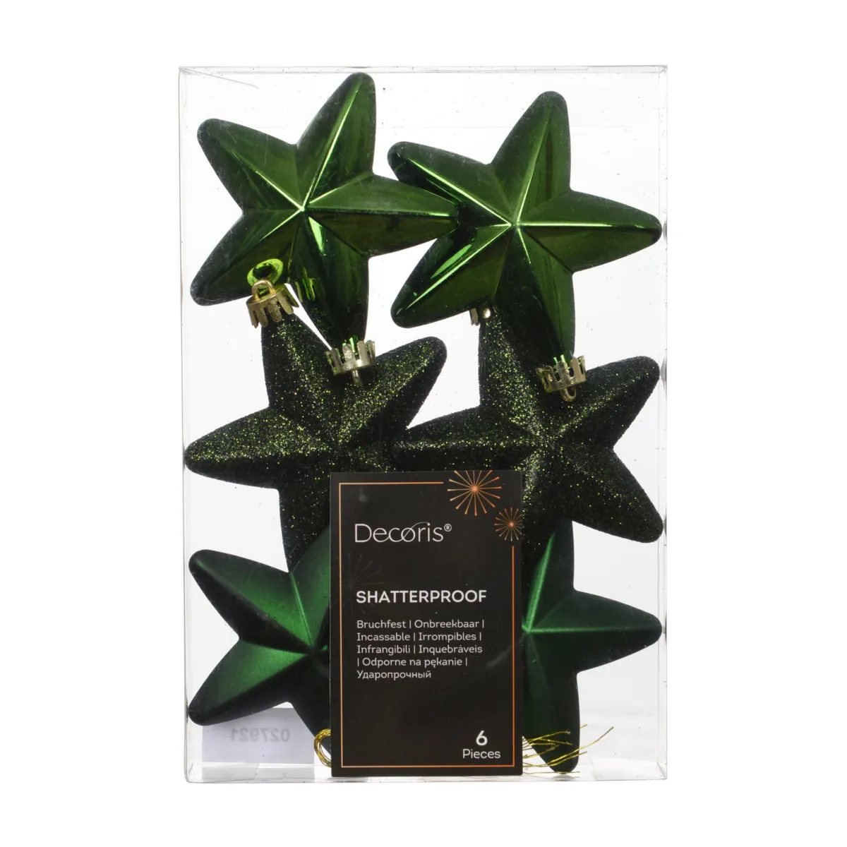 Set di 6 stelle di Natale da appendere (H7 cm) Aravis Verde abete
