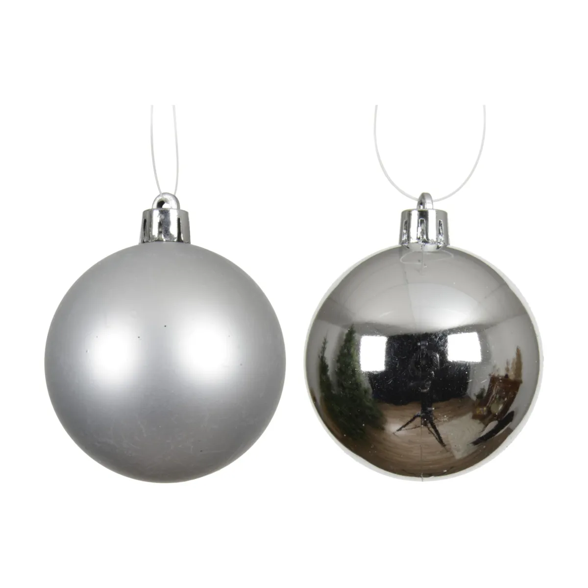 Lot de 16 boules de Noël (D40 mm) Aravis Argent