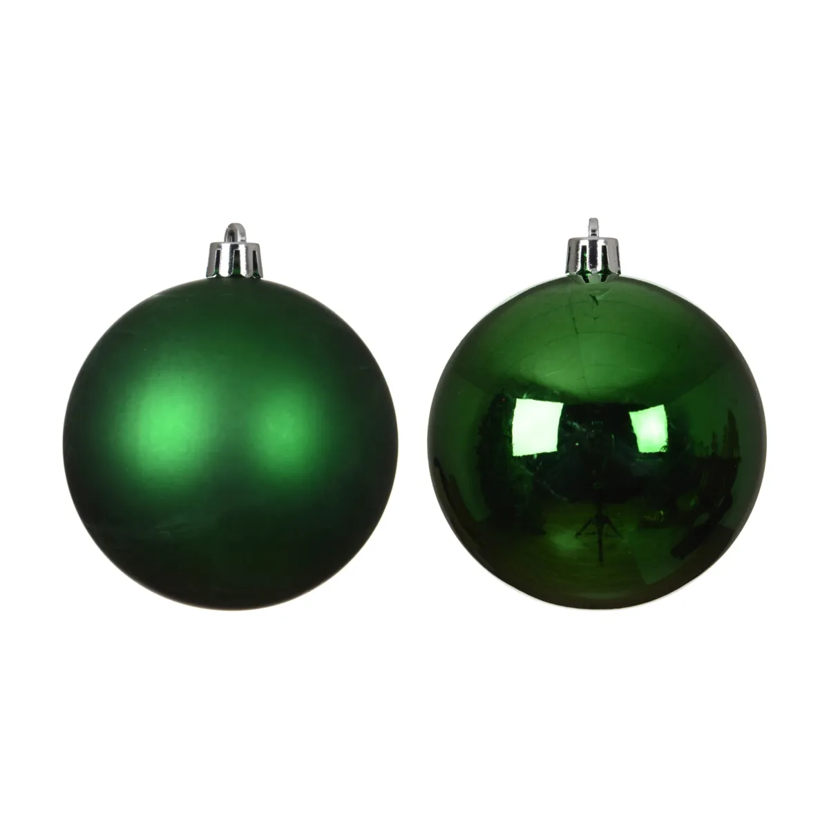 Lot de 4 boules de Noël (D100 mm) Aravis Vert houx