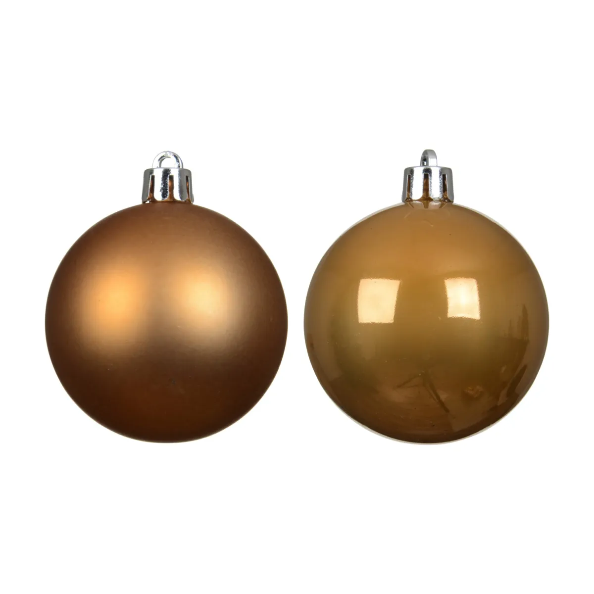 Set van 6 glazen kerstballen (Ø80 mm) Boreaal Karamel