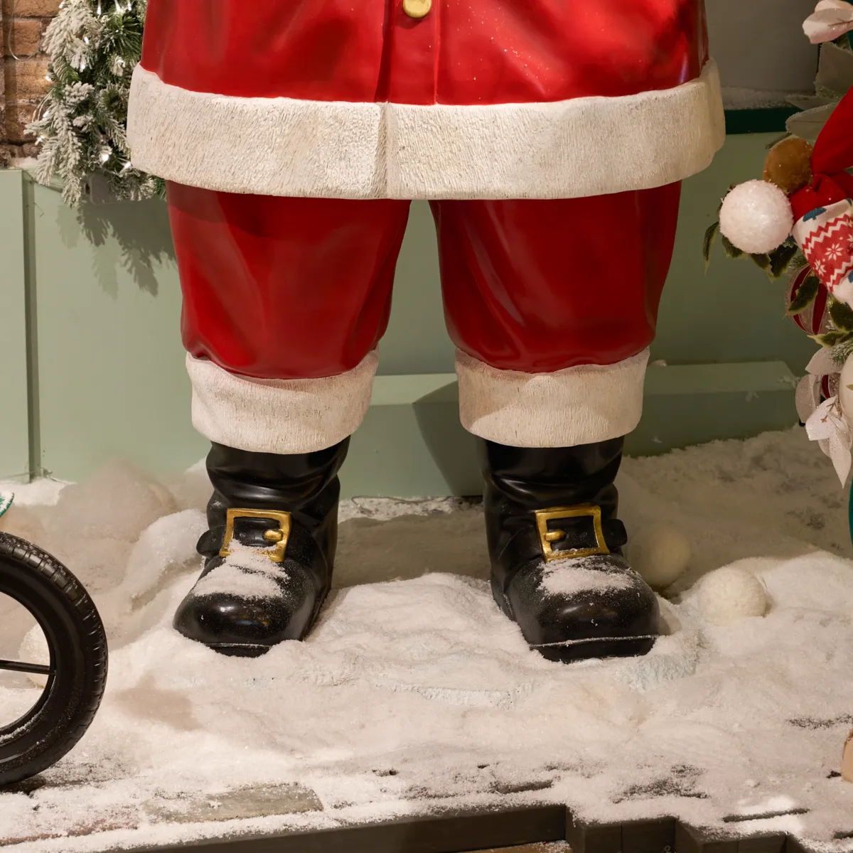 Babbo Natale Tradizionale Gigante (H182 cm) Klaus silenzio sto arrivando