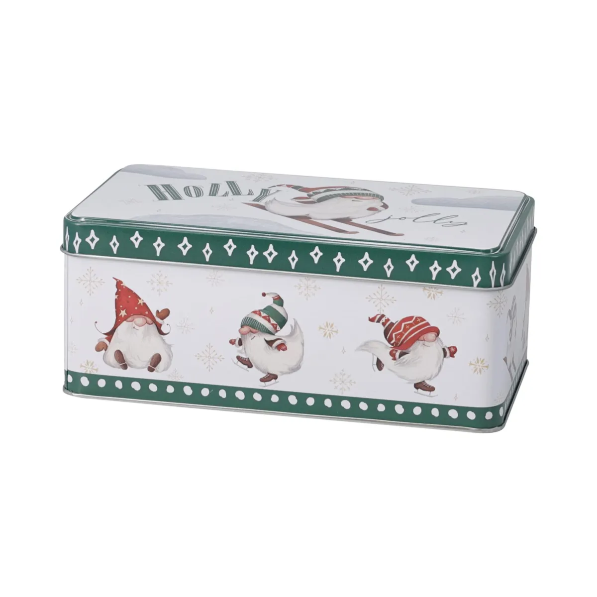 Set di 3 scatole rettangolari in metallo Folletti gioiosi Multicolore