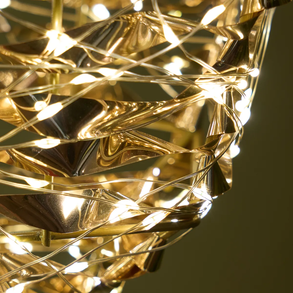 Lampada luminosa 720 LED (H150 cm) Effetto Flash Oro chiaro e bianco caldo