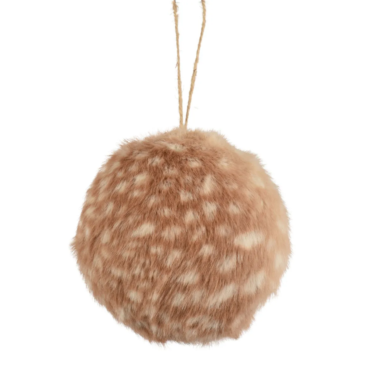 Pallina di natale (D120 mm) Cosy Pelliccia Cognac