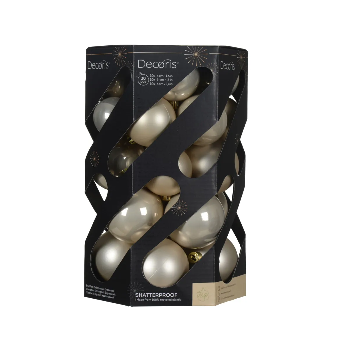 Set di 30 Palline di natale assortite Aravis Perla