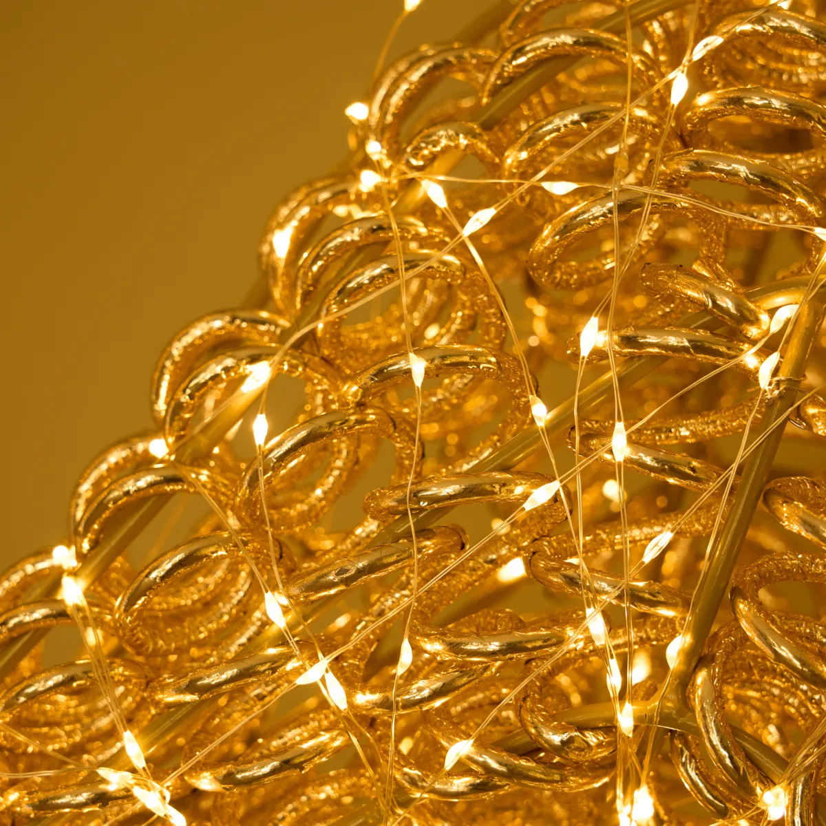 Renna luminosa Gigante 2350 LED (H200 cm) Veglione Flash Oro intenso e bianco caldo