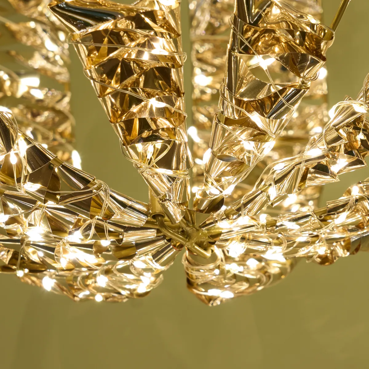 Sfera luminosa 720 LED (D50 cm) Effetto Flash Oro chiaro e bianco caldo