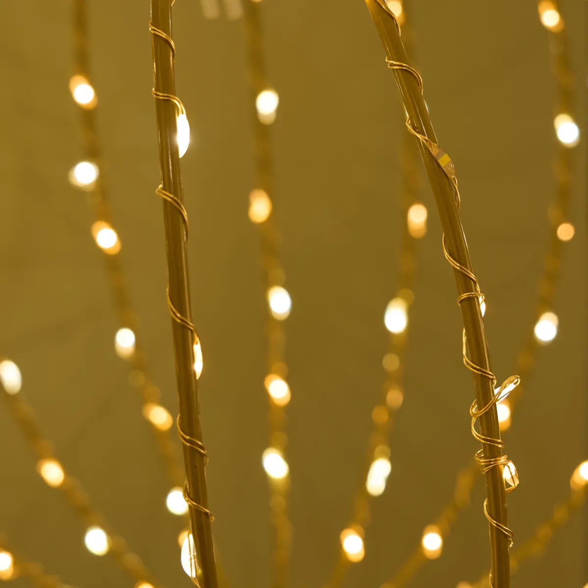 Pallone natalizio luminoso 480 LED (D58 cm) Flashing Bianco caldo e caldo dorato