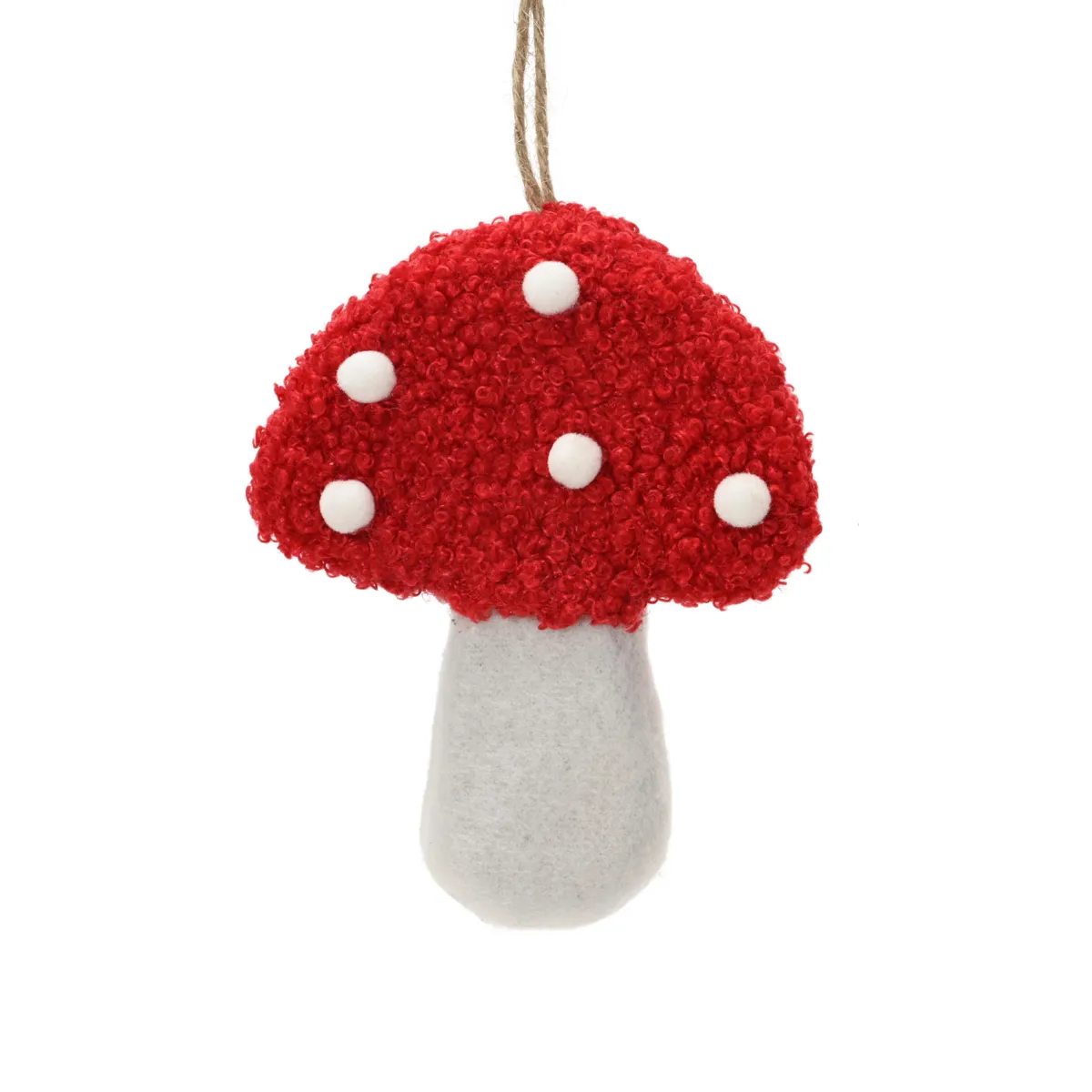 Sospensione natalizia (H10 cm) Fungo delle foreste Rosso e bianco
