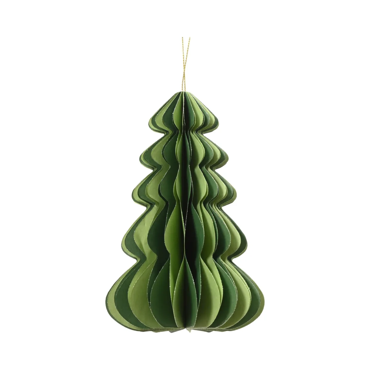 Albero di carta da appendere (H24 cm) - Chiusura Magnetica Vintage - Verde