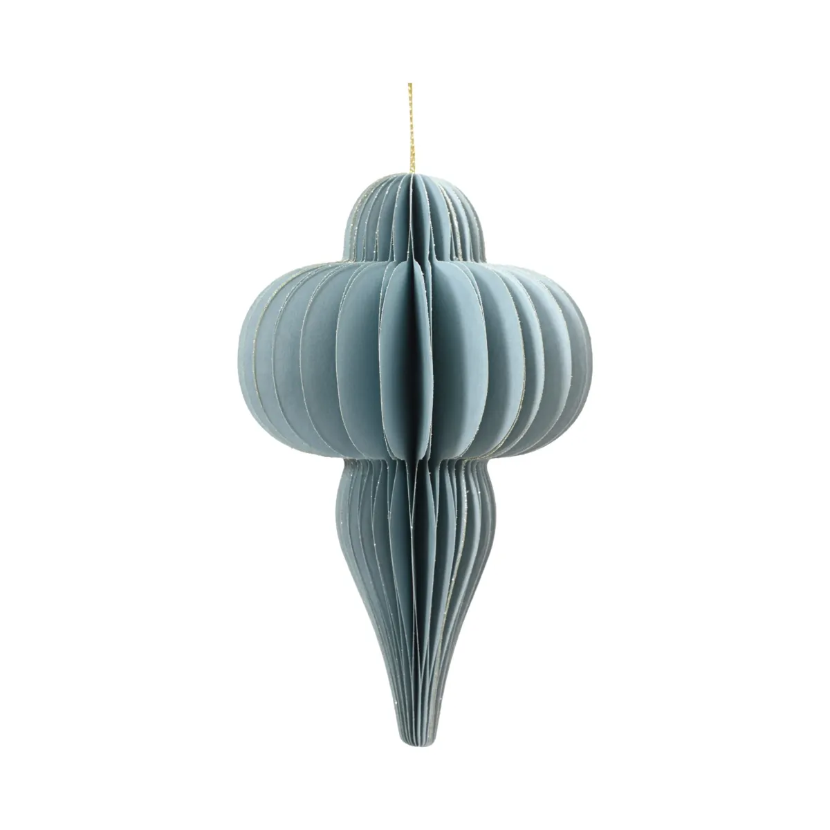Sospensione natalizia in carta (H20 cm) chiusura magnetica Azzurro