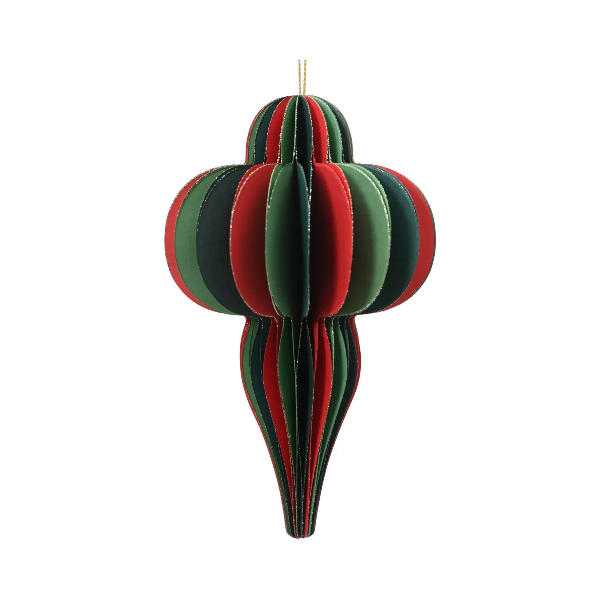Addobbi natalizi in carta (H20 cm) chiusura magnetica Rosso e verde