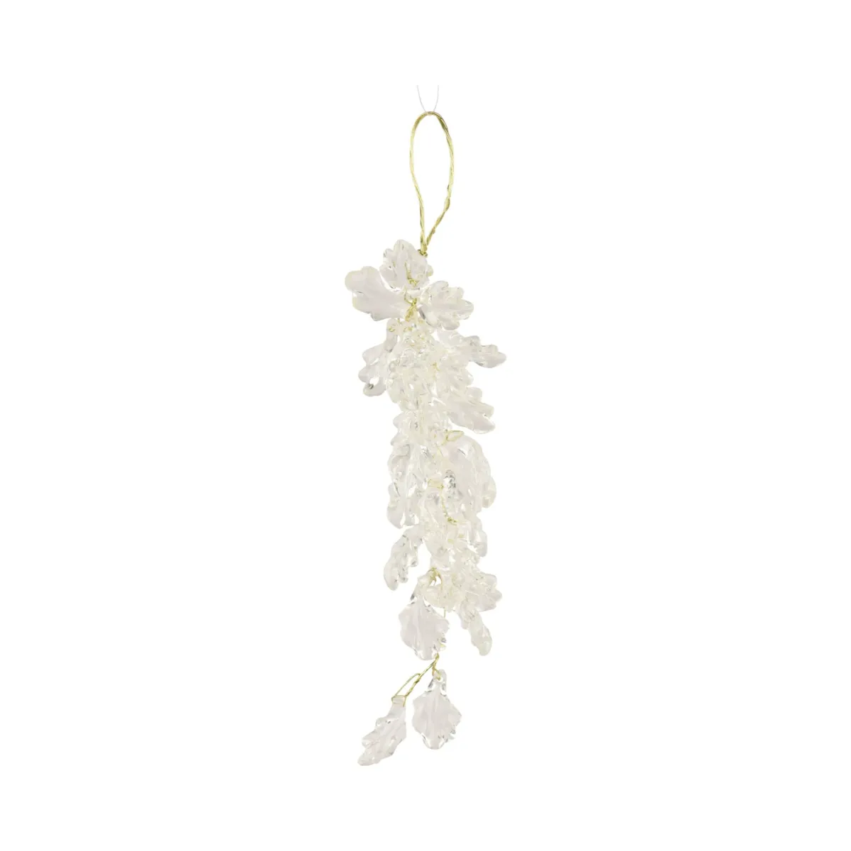 Sospensione natalizia (H15 cm) Fiori di cristallo Perla