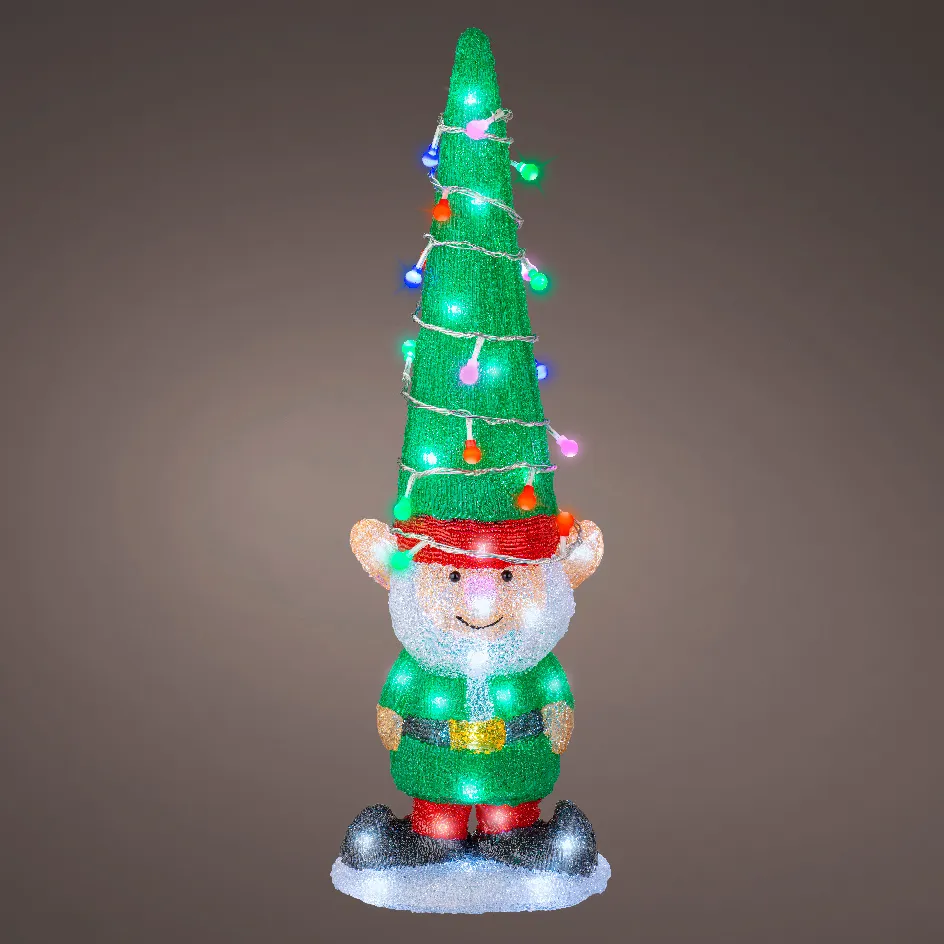 Folletto luminoso 60 LED (H60 cm) Nisse Bianco freddo