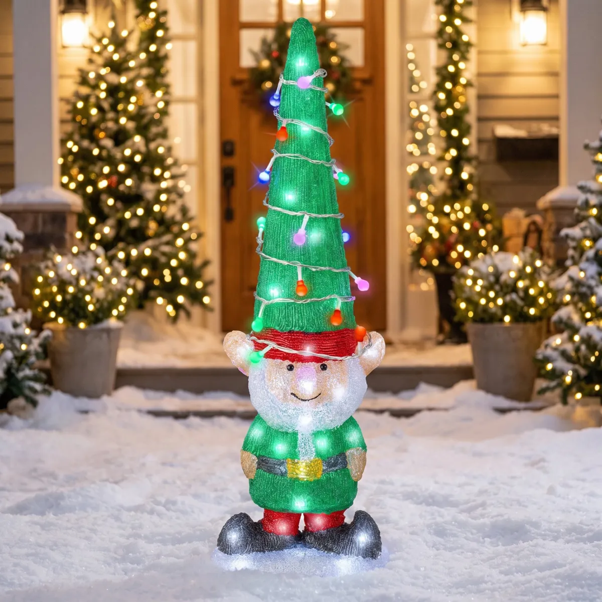 Folletto luminoso 60 LED (H60 cm) Nisse Bianco freddo