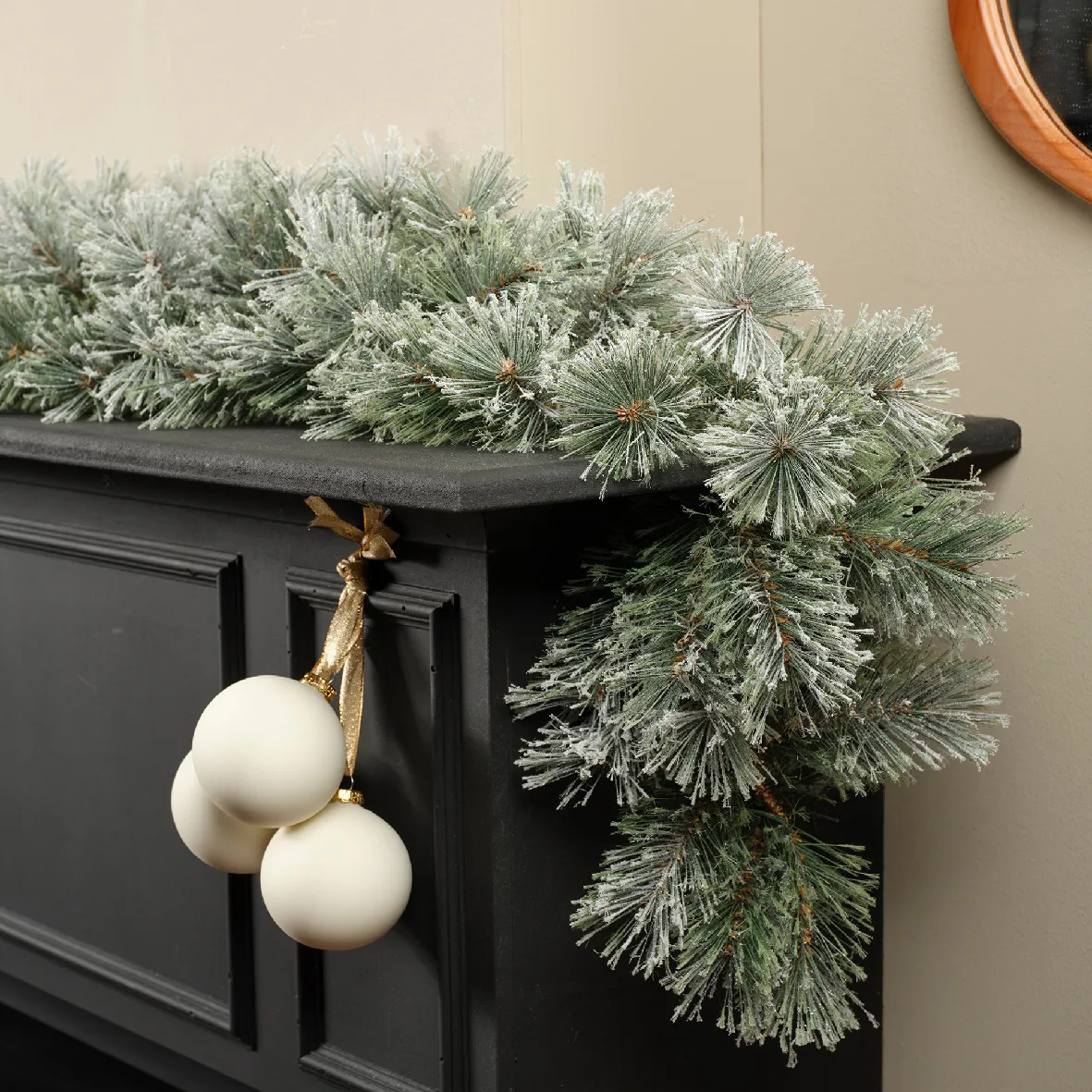 Ghirlanda di abete (270 - D25 cm) Bromley Verde innevato
