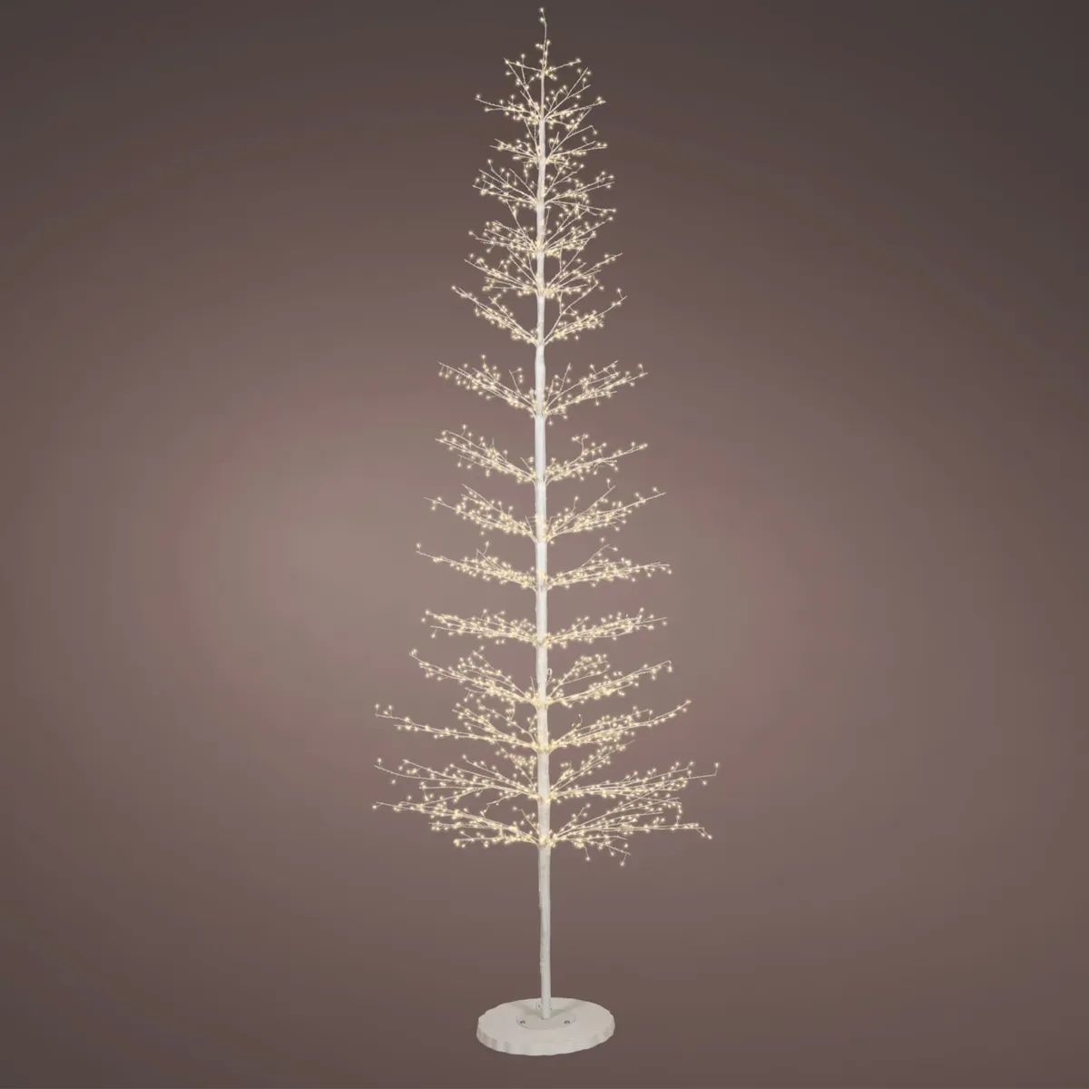 Albero luminoso 2048 LED (H270 cm) Atlas Bianco e bianco caldo