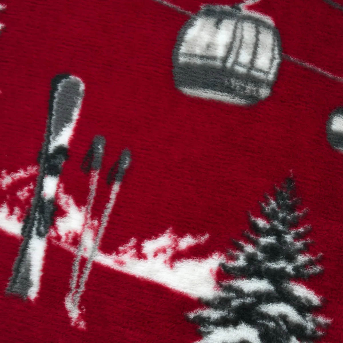 Plaid in flanella (180 x 220 cm) Villard Rosso