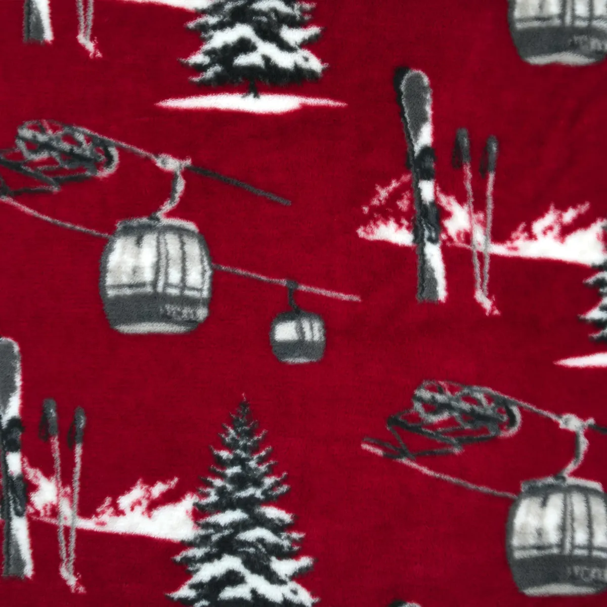 Plaid in flanella (180 x 220 cm) Villard Rosso