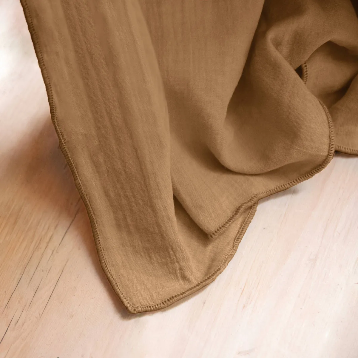 Tovaglia rettangolare in garza di cotone (150 x 300 cm) Gaïa Camel