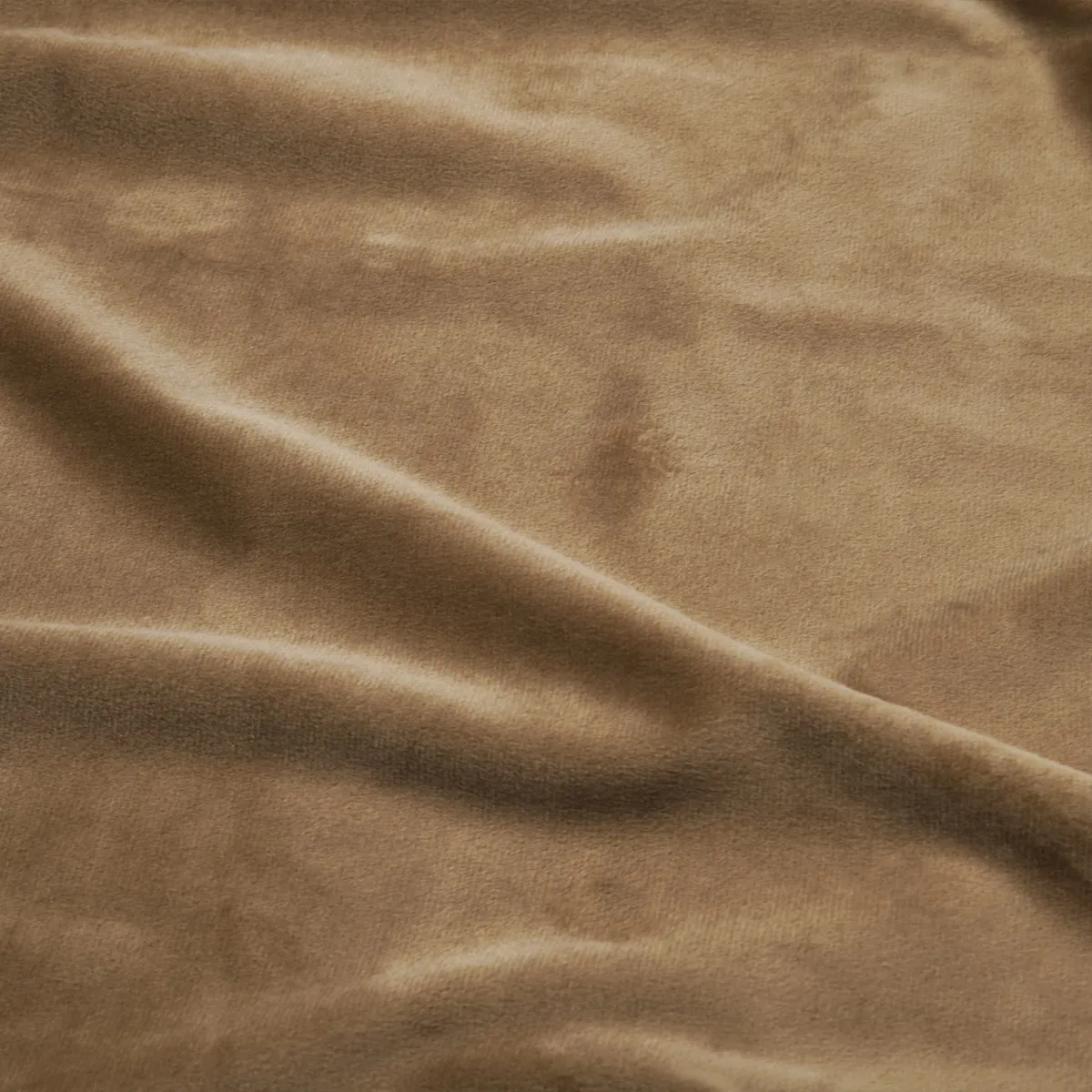 Copripiumino e due federe in velluto (240 x 220 cm) Amance Marrone Nocciola