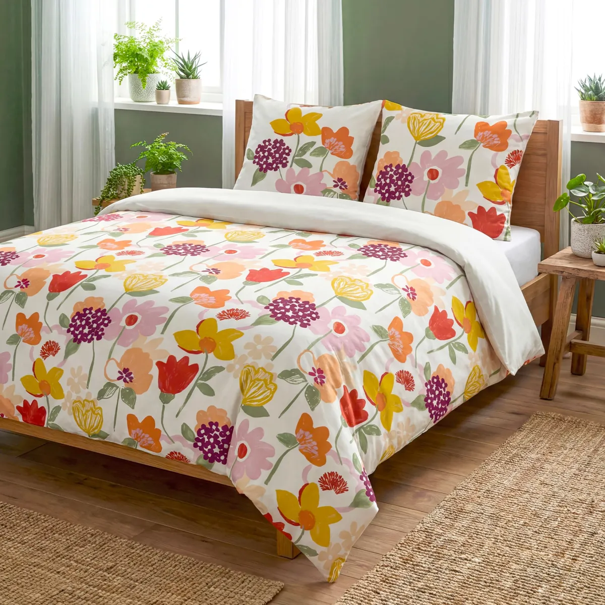 Copripiumino e due federe in cotone (260 x 240 cm) Alexia Multicolore