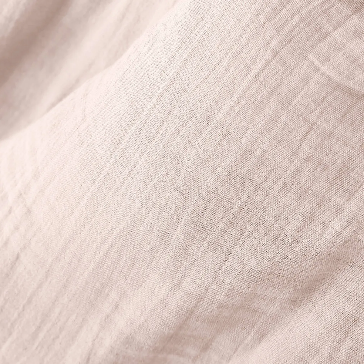 Drap housse gaze de coton (120 x 200 cm) Gaïa Rose poudré