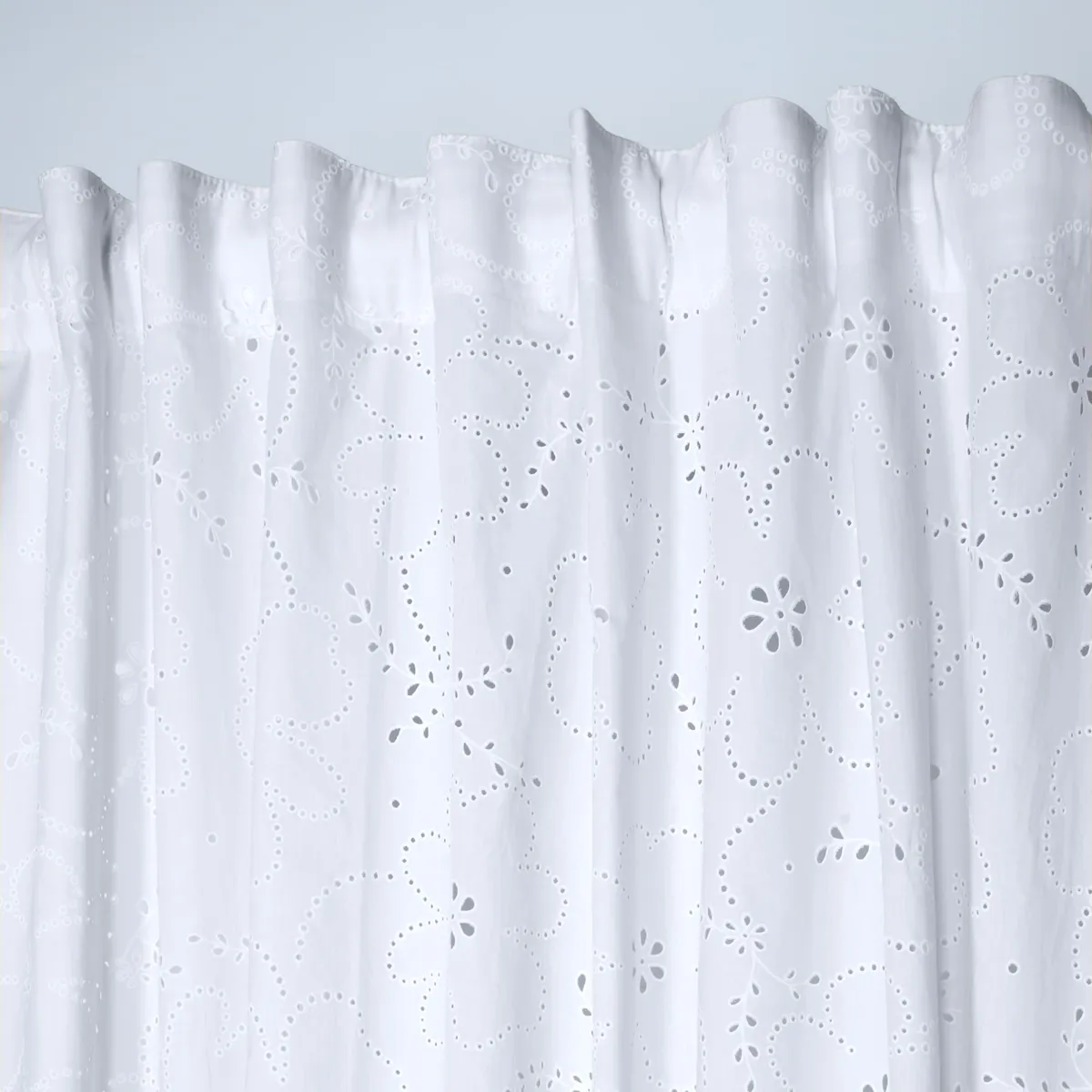 Tenda con passanti nascosti ruflette (140 x 240 cm) Mariette Bianco