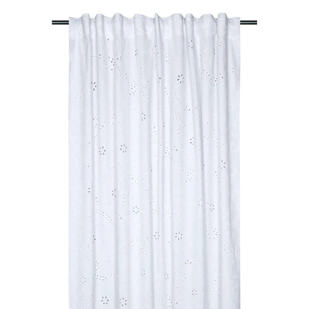 Tenda con passanti nascosti ruflette (140 x 240 cm) Mariette Bianco