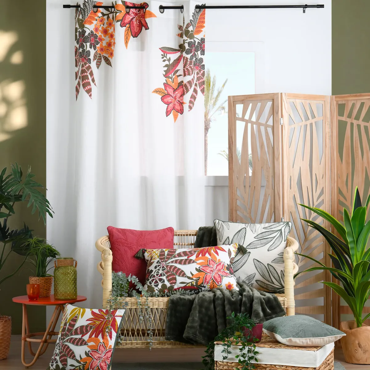 Tenda in cotone (140 x 260 cm) Tenali Multicolore