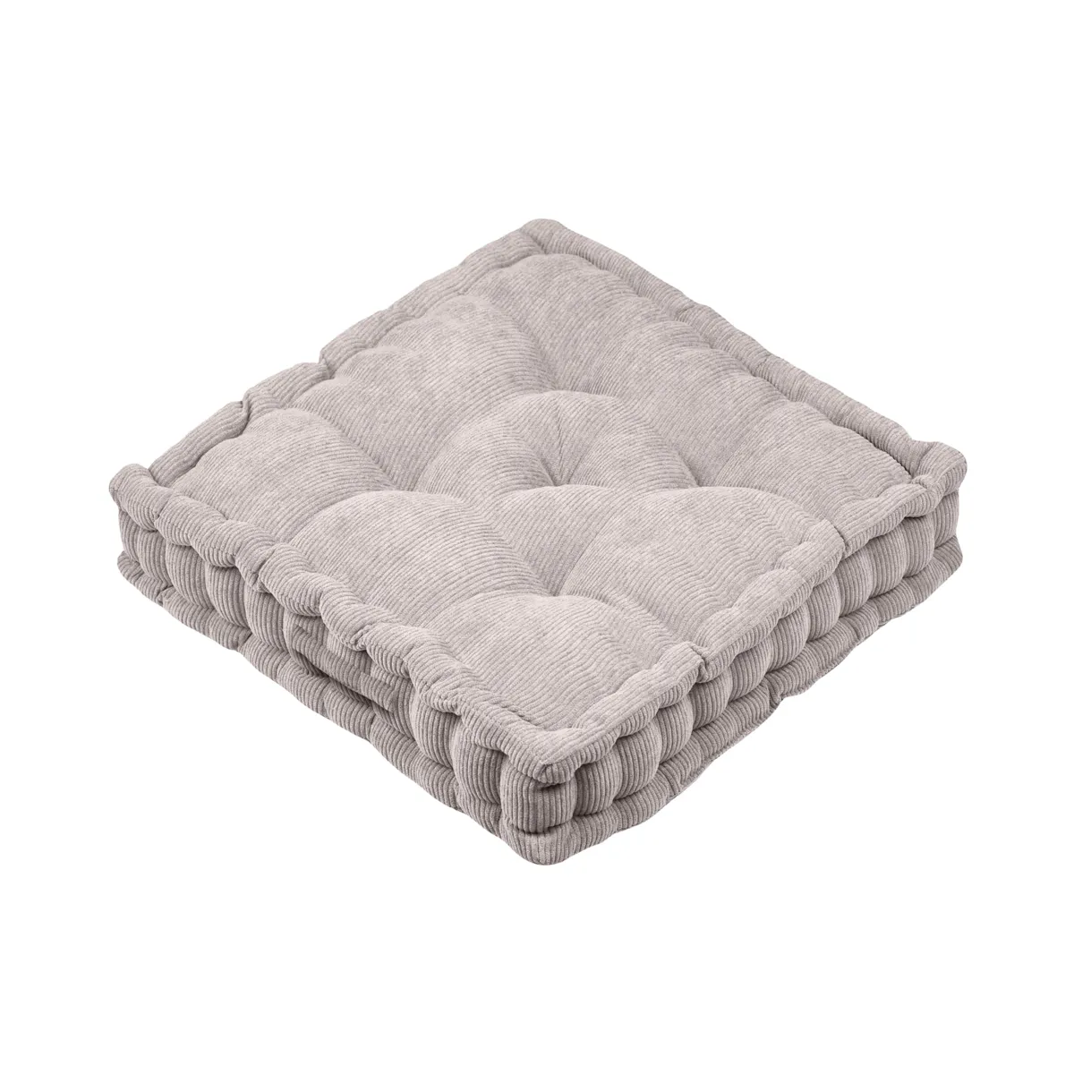 Cuscino da pavimento quadrato in velluto (45 x 45 cm) Dandy Grigio